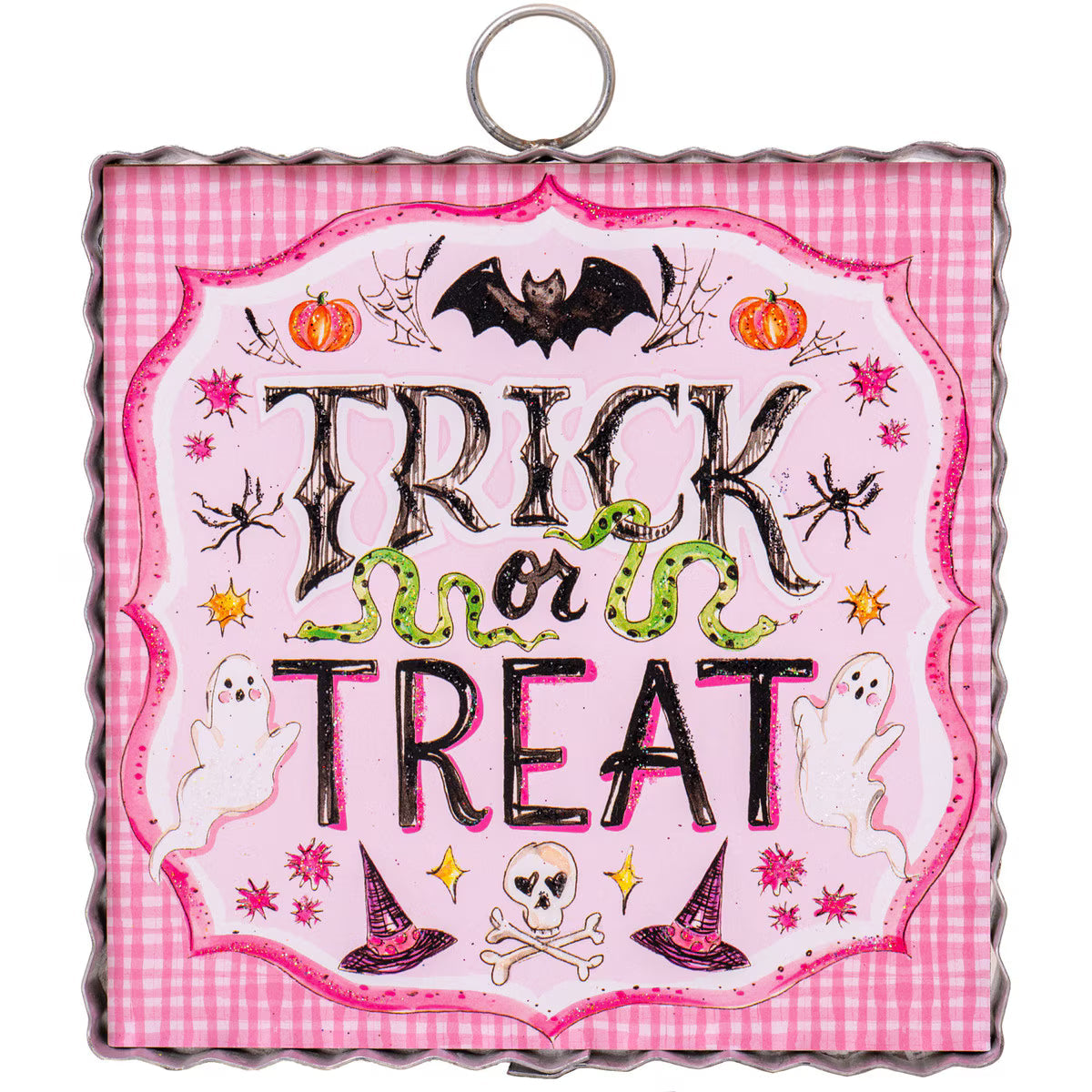 7" Pink Trick or Treat Charm