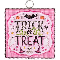 7" Pink Trick or Treat Charm