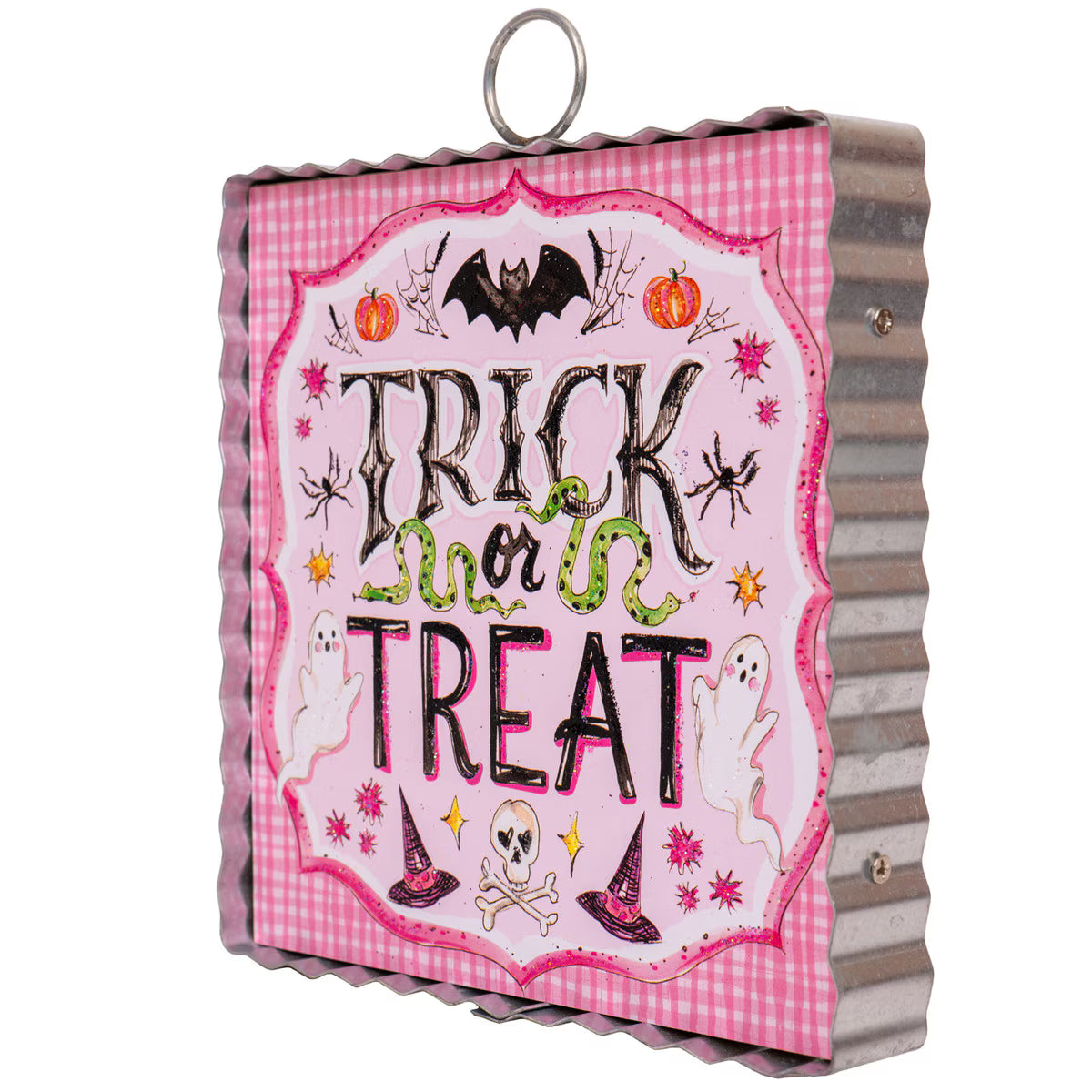 7" Pink Trick or Treat Charm