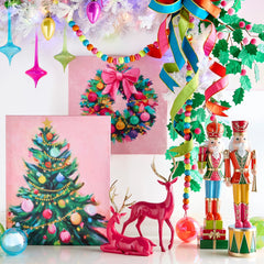 5' Neon Yarn Beaded Garland