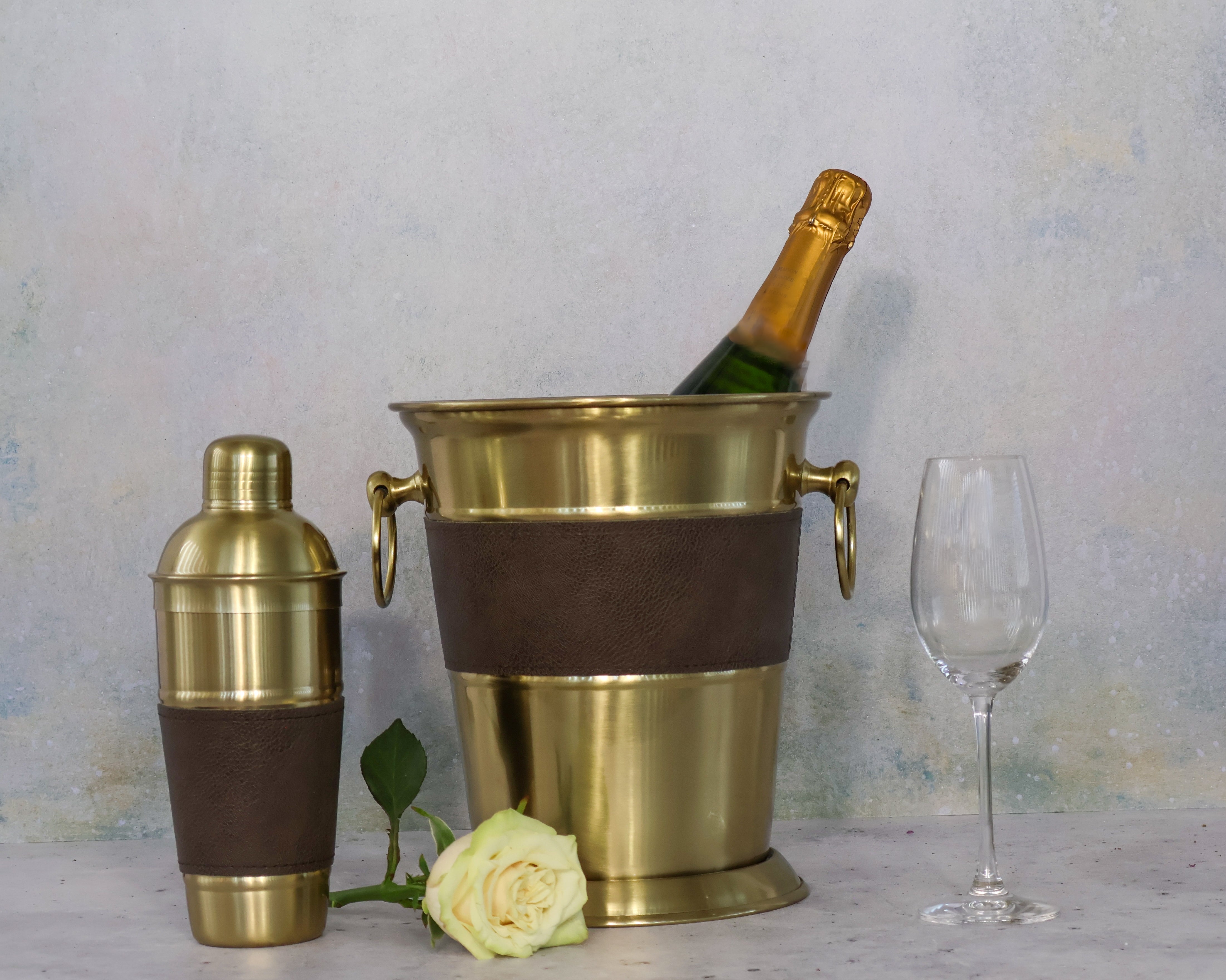 10" Gold Metal Wine Chiller