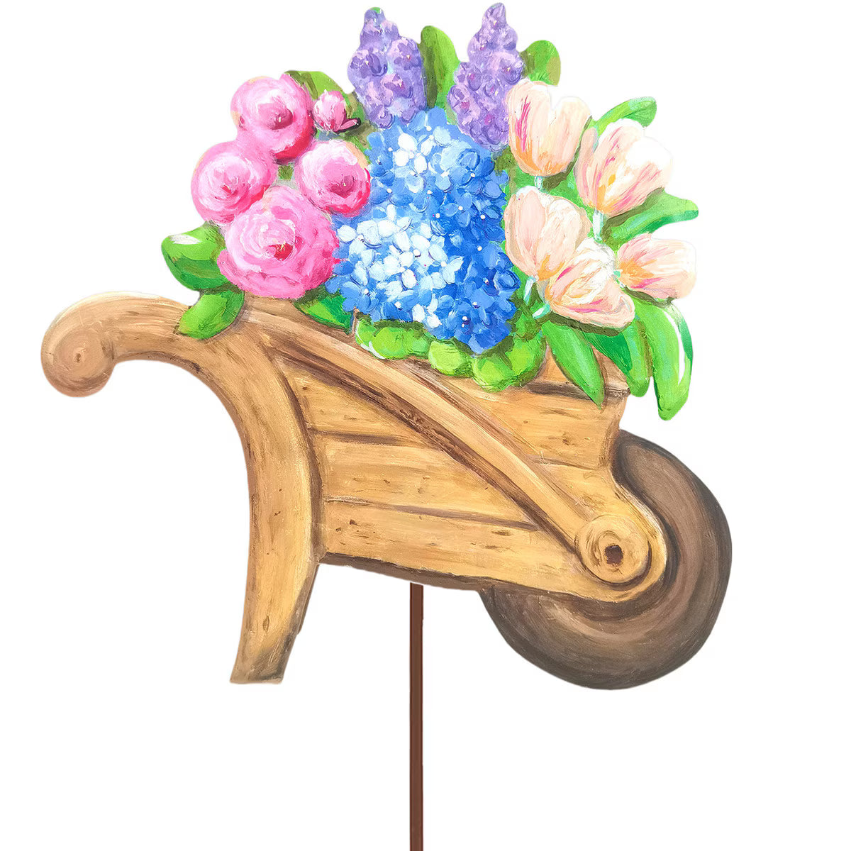 16" Wheelbarrow of Flowers