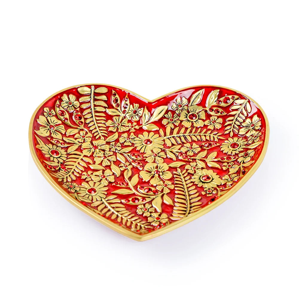 Aria Floral Heart Trinket Tray