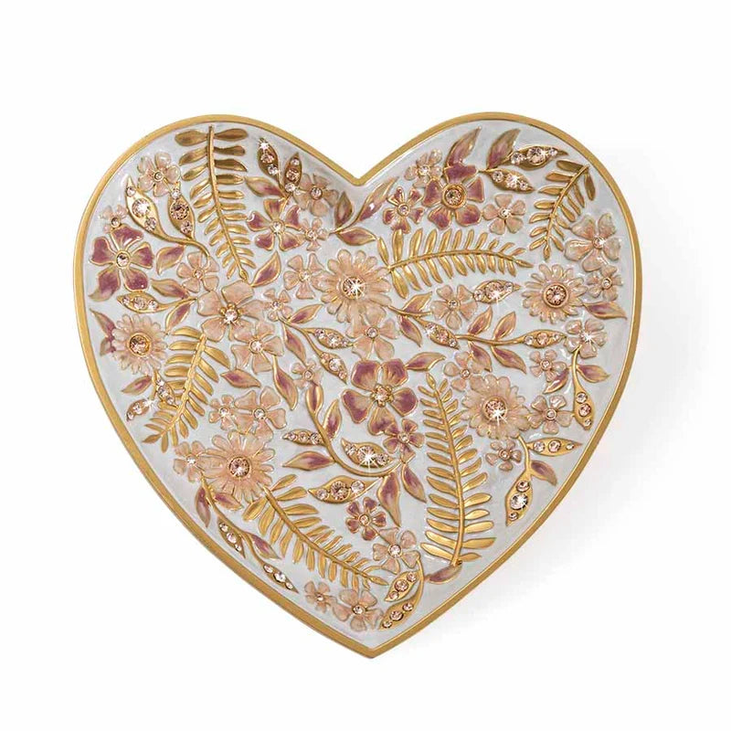Aria Floral Heart Trinket Tray-Boudoir