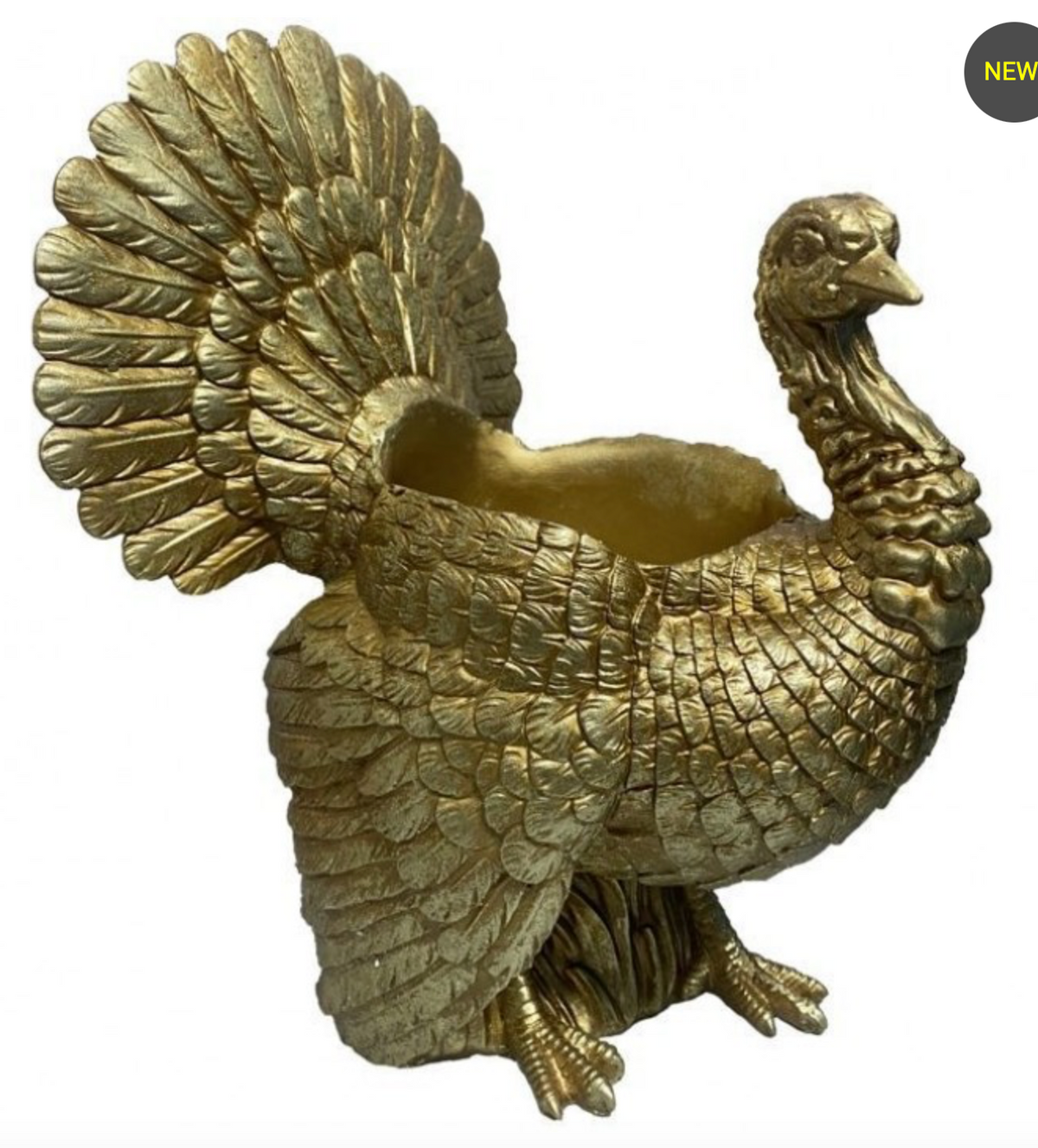 13.5" Resin Turkey Centerpiece