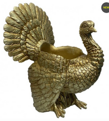 13.5" Resin Turkey Centerpiece
