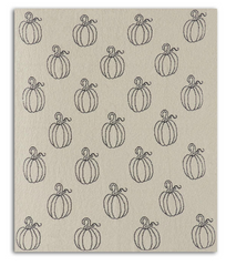 60" Cream & Black Pumpkin Throw