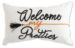 19" Tan Rectangle Pillow with Embroidery