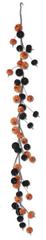60" Black & Orange Velvet Pumpkin Garland