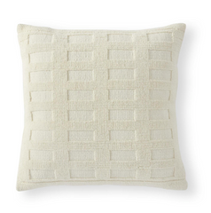 20" Square Cream Knit Pillow