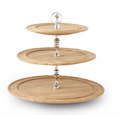 23" Wooden 3-Tier Stand