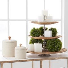 23" Wooden 3-Tier Stand