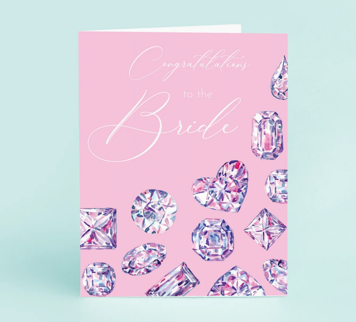 "Congratulations to the Bride" Pink Diamonds Card