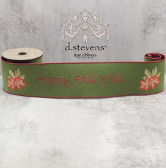 4" "Happy Fall Y'all" Ribbon