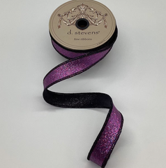 1" Glitter Black Edge Ribbon (Sold Separately)