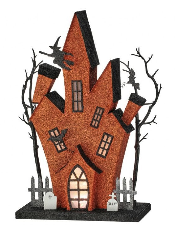 18" LED Cardboard Haunted Mansion
