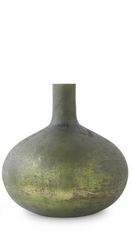 Antique Olive Green Matte Glass Bottle Vases (Sold Separately)