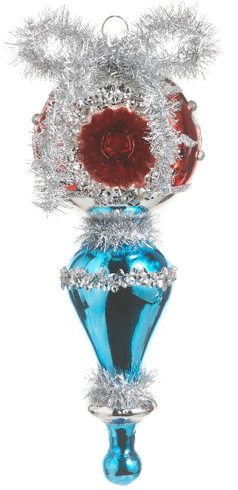 7.5" Red and Blue Vintage Finial (Sold Separately)