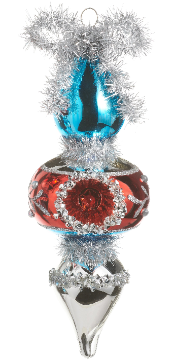 7.5" Red and Blue Vintage Finial (Sold Separately)