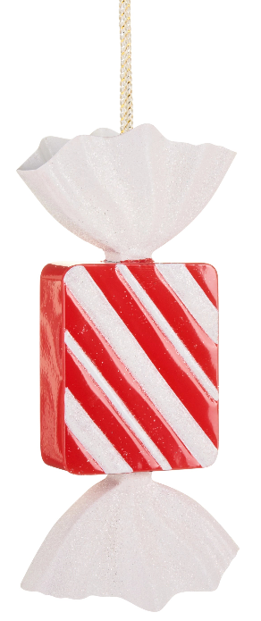 14.25" Red and White Candy Ornament (Sold Separately)