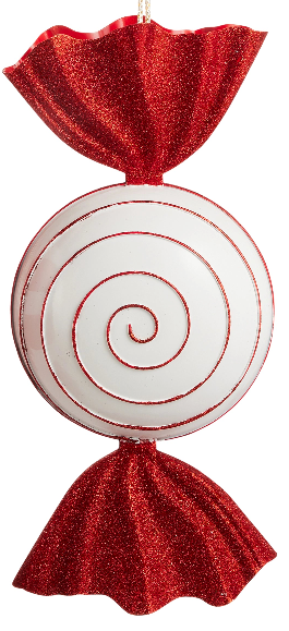 20" Red and White Candy Ornaments (Sold Separately)