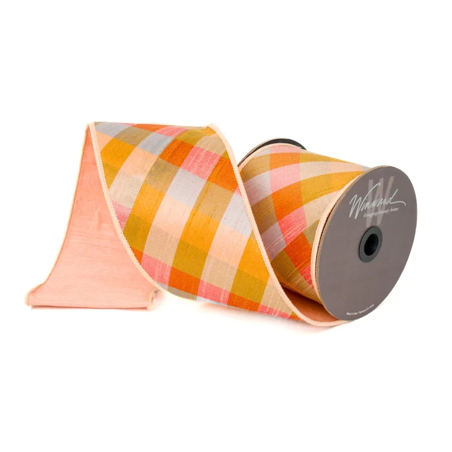 4" Diagonal Checks Ribbon