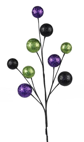 21" Glittered Ball Spray