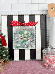 12" Black & White Striped Display Board