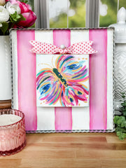 12" Pink & White Display Board