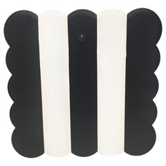 12" Black & Cream Scallop Display Board