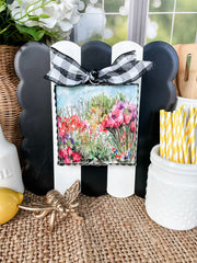 12" Black & Cream Scallop Display Board