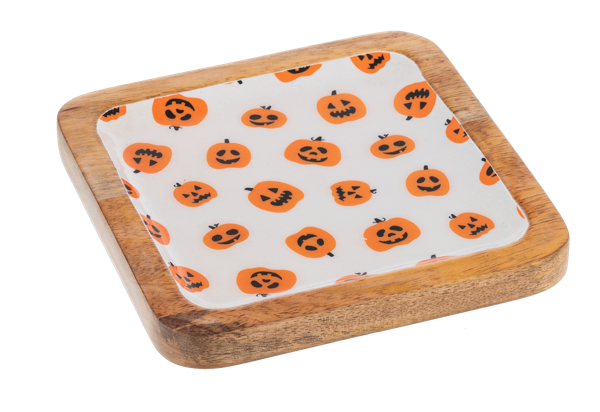 6" Square Halloween Appetizer Plate (Sold Separately)
