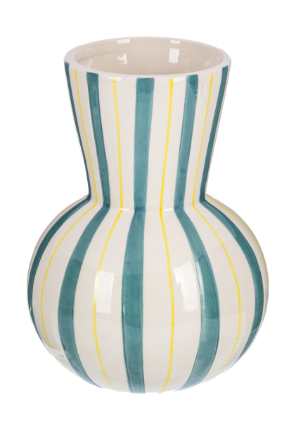 6" Striped Vase