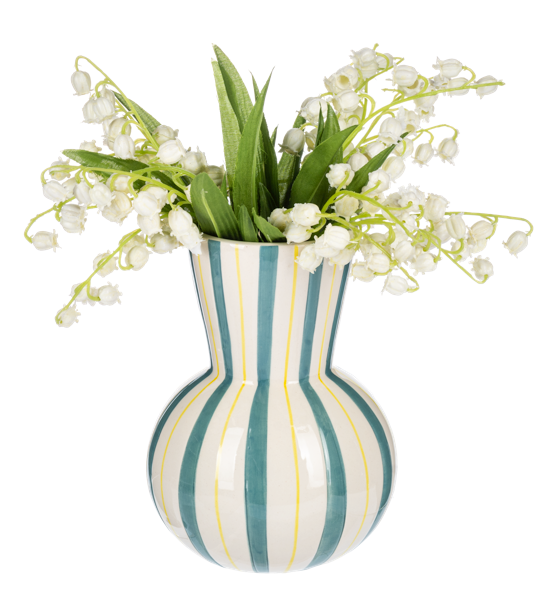 6" Striped Vase