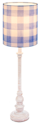24" Blue Gingham Buffet Lamp