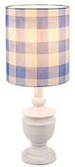 15" Blue Gingham Buffet Lamp