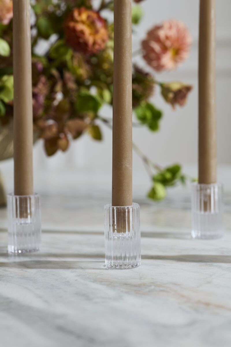 2.25" Fluted Glass Candleholder